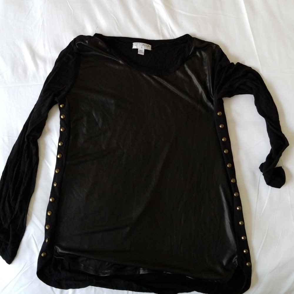 Long sleeve studded top